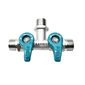 khoá nước 2 vòi sanwa