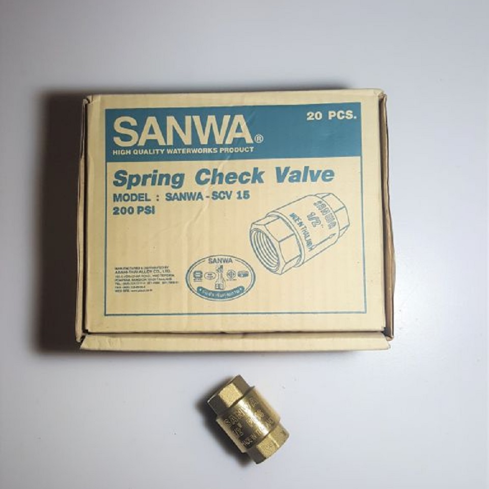 Van 1 chiều lò xo đồng SCV Sanwa