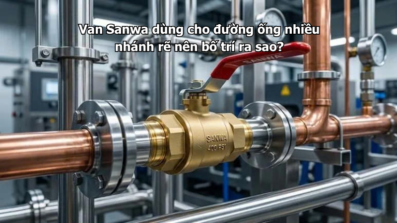 Van Sanwa dùng cho đường ống nhiều nhánh rẽ nên bố trí ra sao?